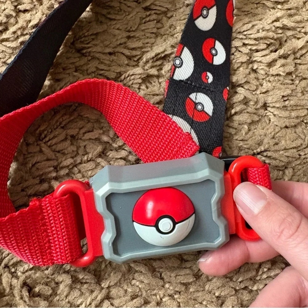 Vintage Pokemon Clip and Go Adjustable Belt Kids Black Red